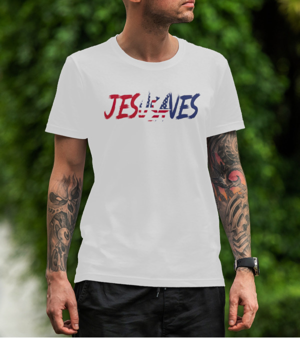 USA Flag Jesus Saves T-Shirt