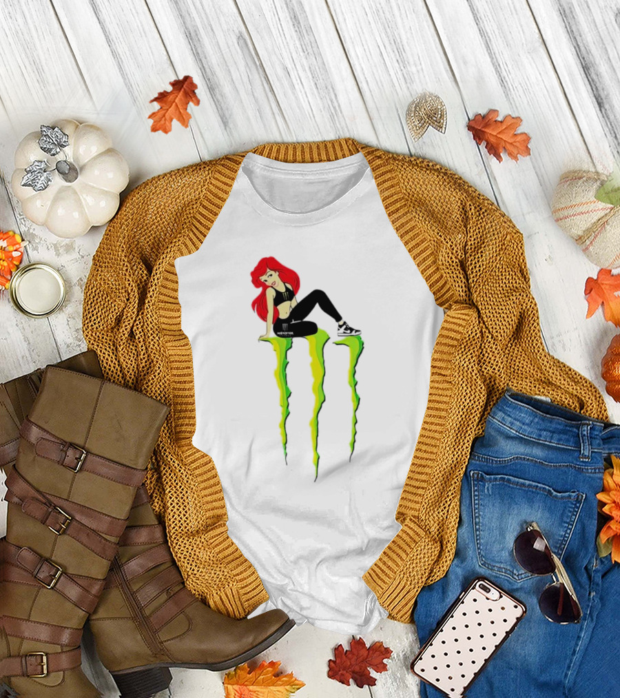 Ariel Monster Energy Logo Crossover T-Shirt