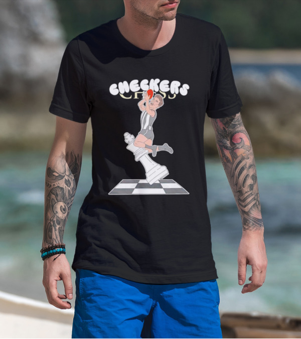 Checkers Chess Dunk King Piece Basketball Jumper T-Shirt