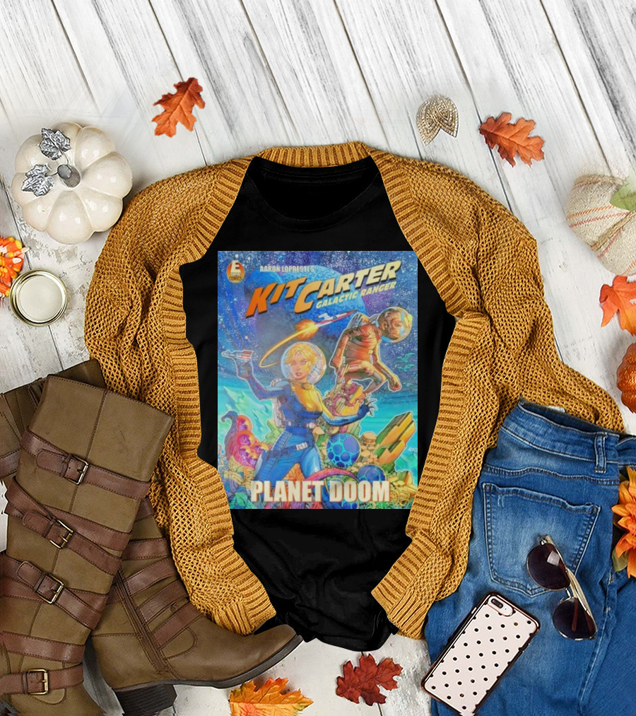 Kit Carter Galactic Ranger Planet Doom Halloween Edition Comic Cover T-Shirt