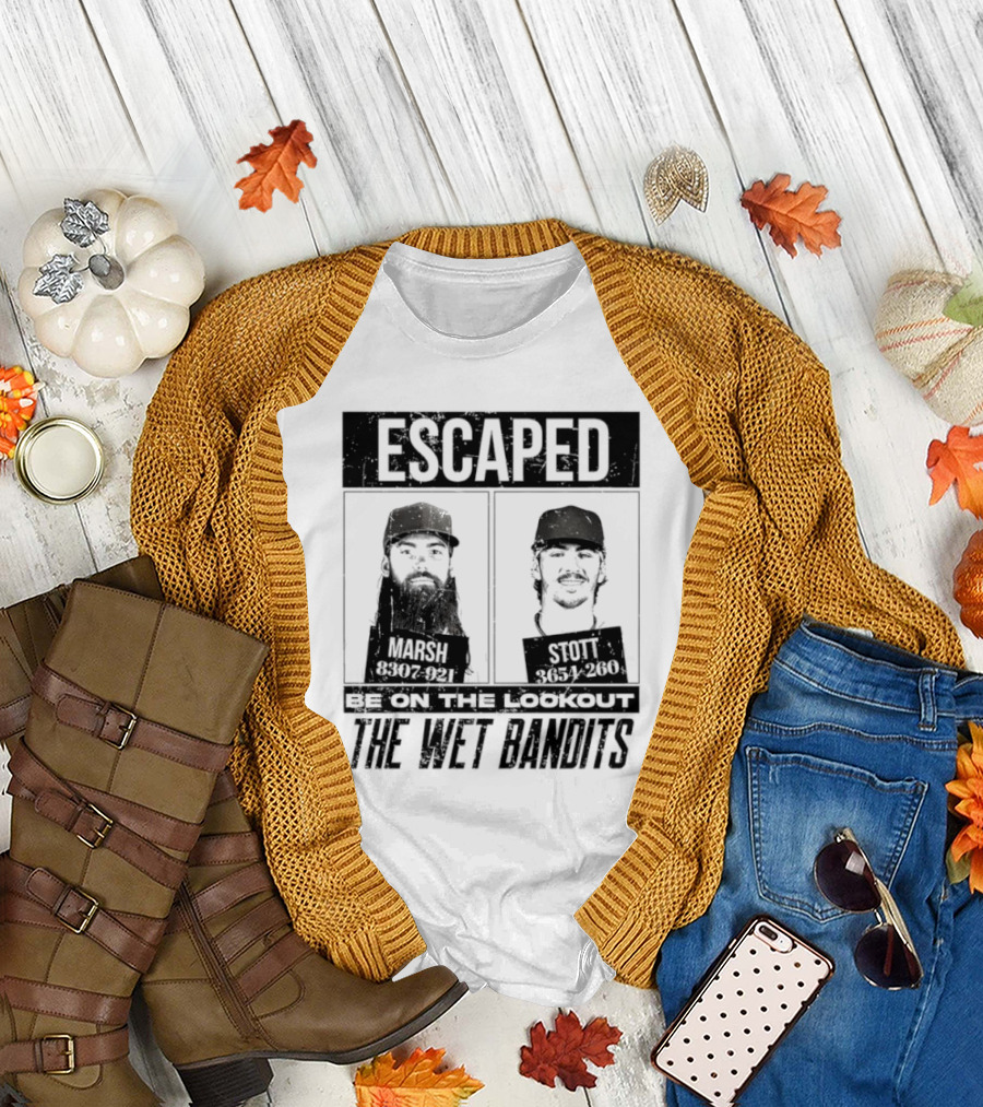 Escaped Be On The Lookout Wet Bandits Marsh Stott T-Shirt