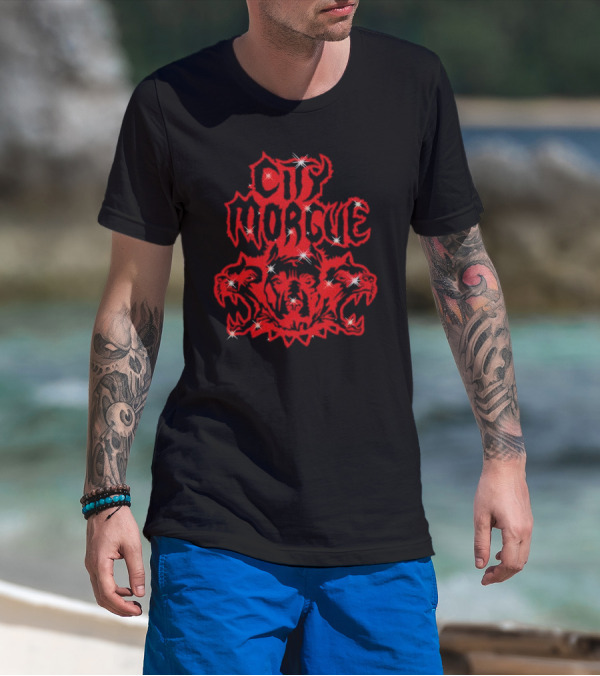 City Morgue Rhinestone Cerberus T-Shirt