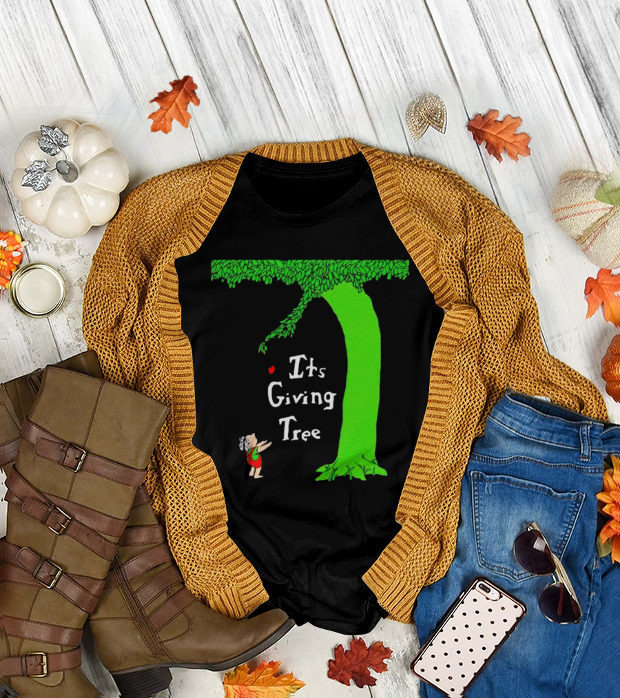 Its Giving Tree with Child and Green Tree T-Shirt