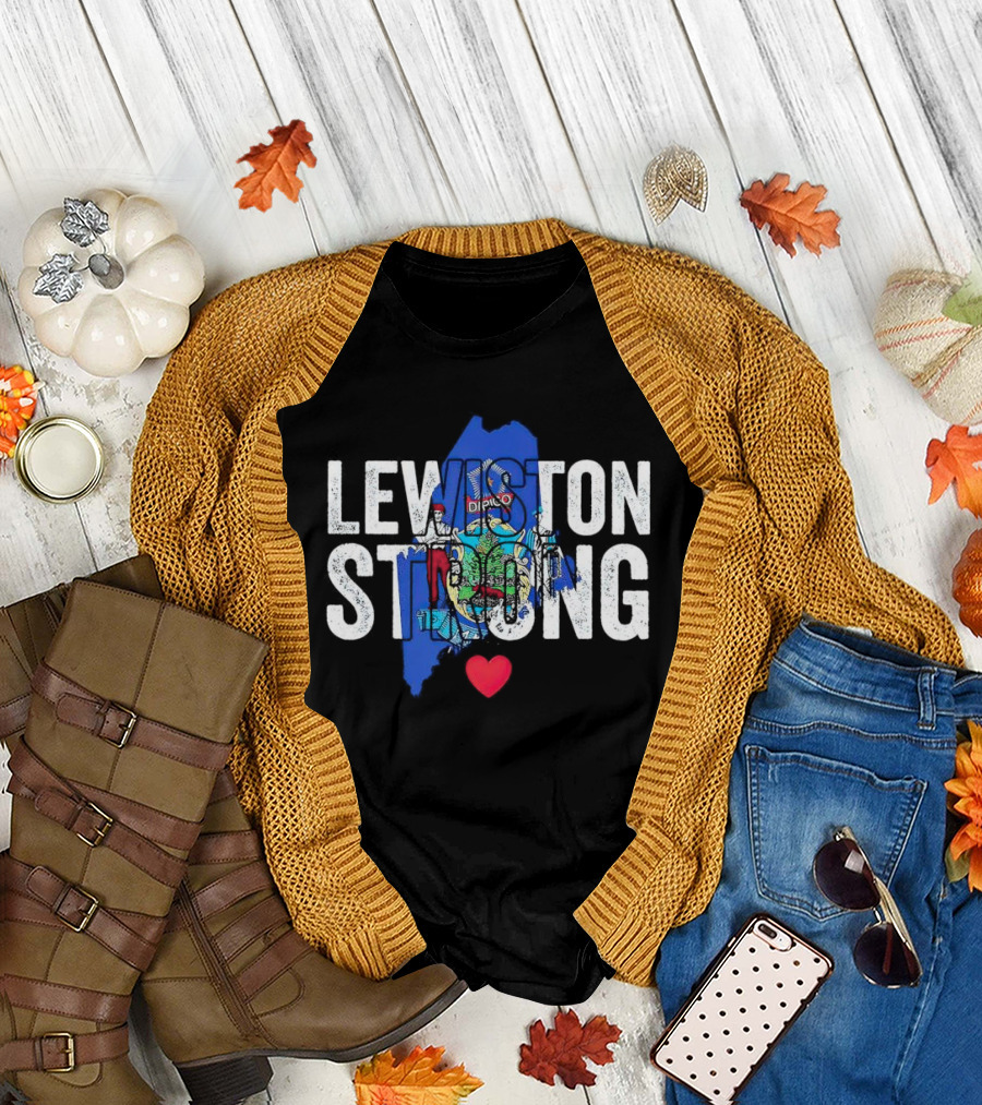 Lewiston Strong Maine Heart T-Shirt