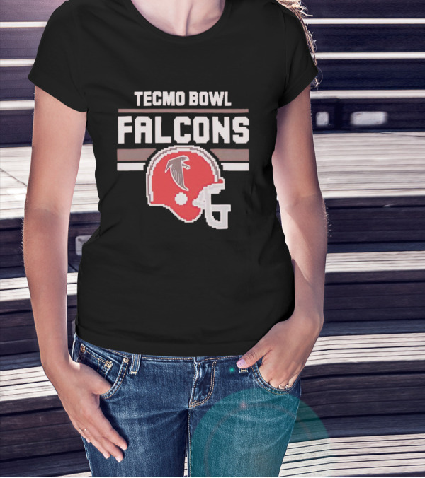 Tecmo Bowl Falcons Helmet Retro Atlanta Football T-Shirt
