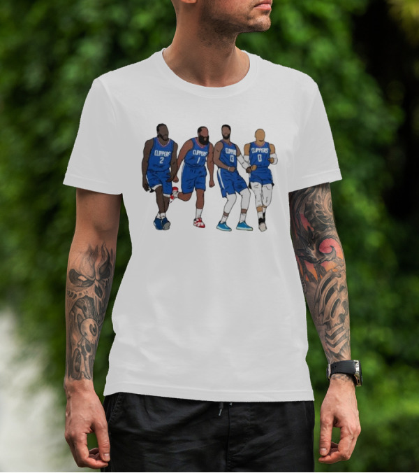 Kawhi Harden PG Russ Clippers Basketball Team Players T-Shirt