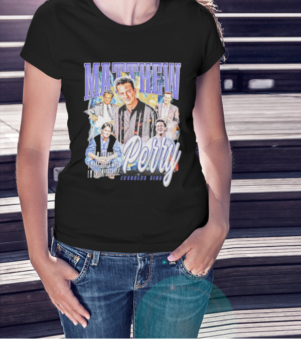 MATTHEW PERRY Chandler Bing I'm Unemployable T-Shirt