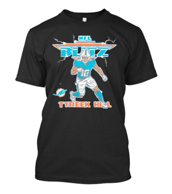 Tyreek Hill NFL Blitz Miami Dolphins Electr...T-Shirt Tyreek Hill NFL Blitz Miami Dolphins Electr...T-Shirt