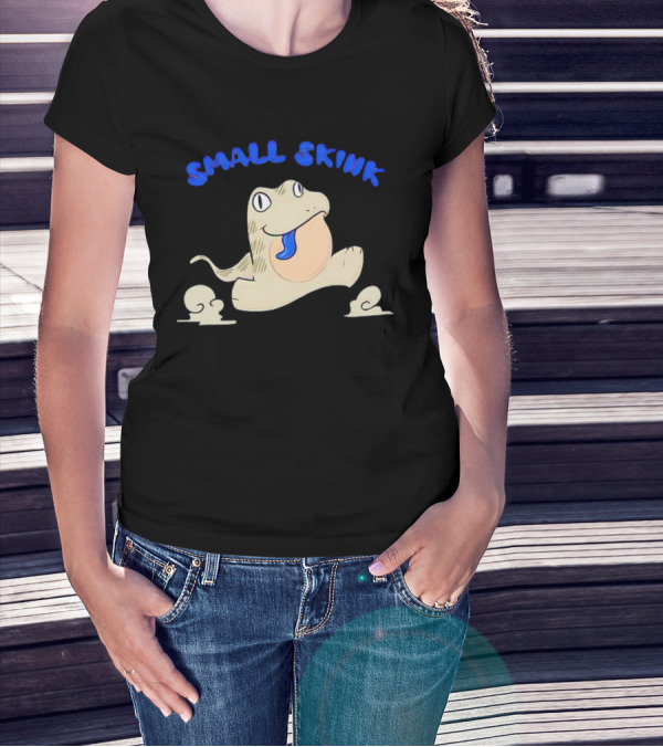 Small Skink Blue-Tongued Frog Style Retro T-Shirt
