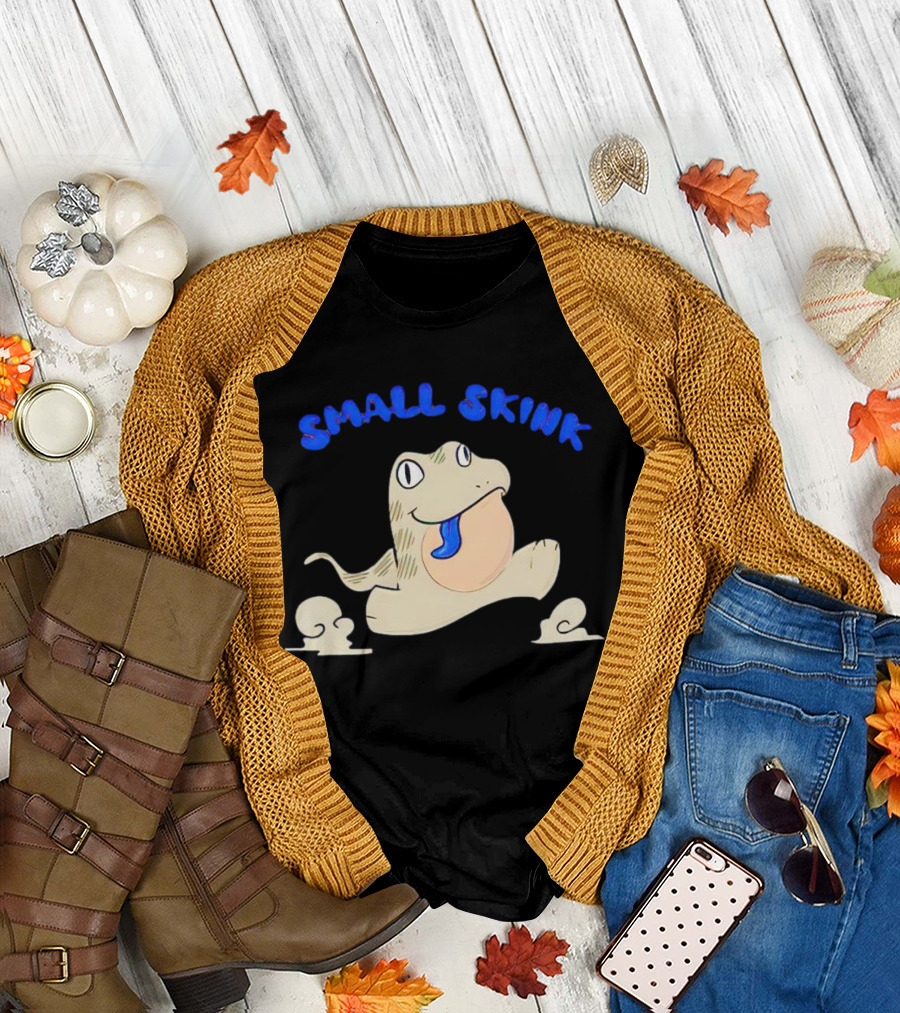 Small Skink Blue-Tongued Frog Style Retro T-Shirt