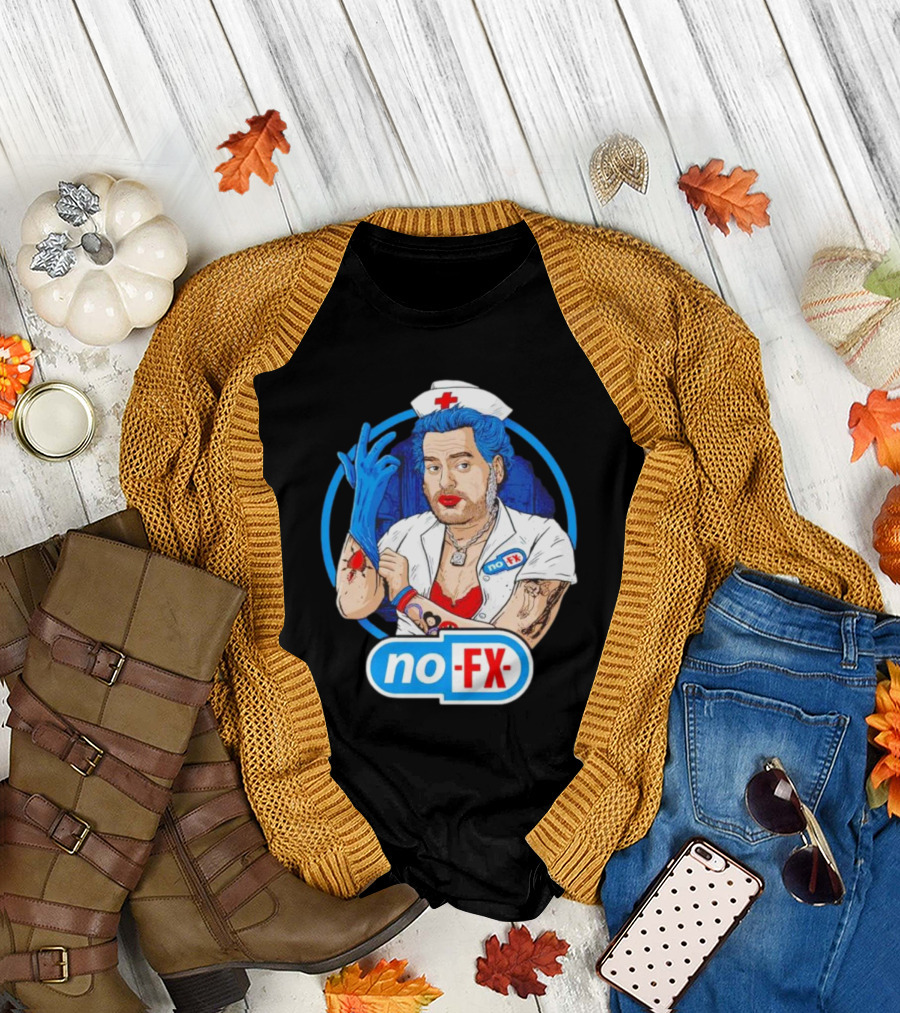 NOFX Nurse Punk Mike Tattoo Cartoon T-Shirt