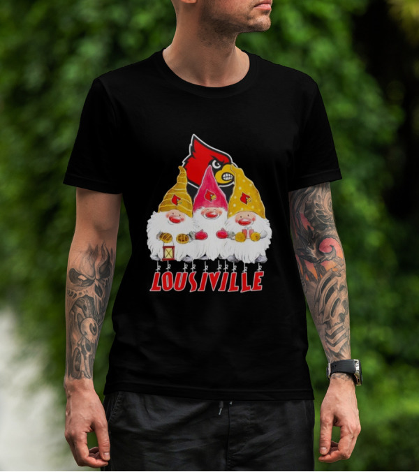 Louisville Cardinals Christmas Gnomies T-Shirt