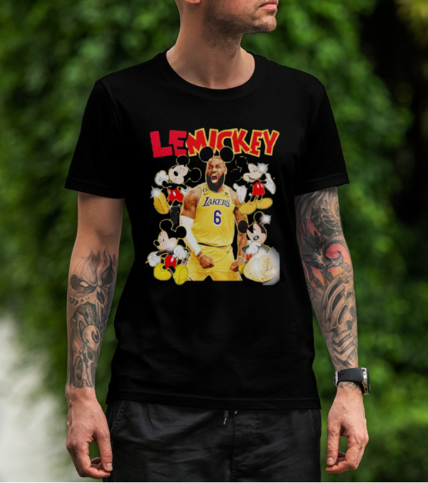 LeMickey LeBron James Lakers With Mickey Characters T-Shirt