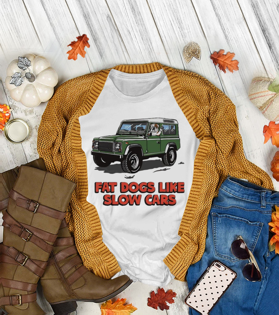 Fat Dogs Enjoy Slow Rides in Classic Off-Road Vehicles T-Shirt