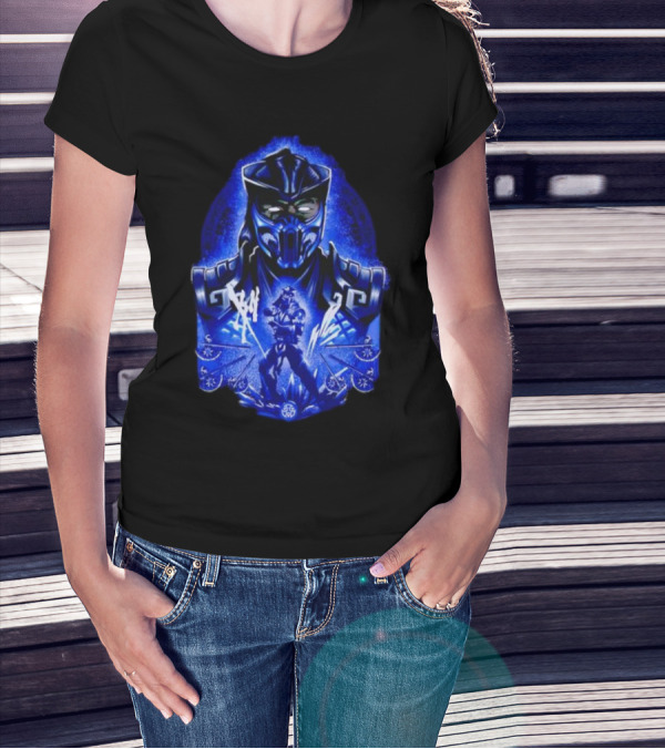 Attack Of SubZero Mortal Kombat Iconic Blue Warrior Battle T-Shirt