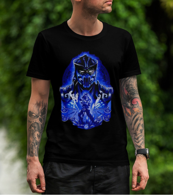 Attack Of SubZero Mortal Kombat Iconic Blue Warrior Battle T-Shirt