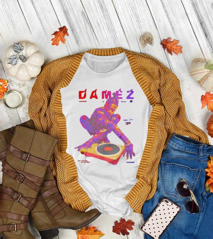 Damez Presents HIPHOP50 Vibrant Turntable Experience T-Shirt