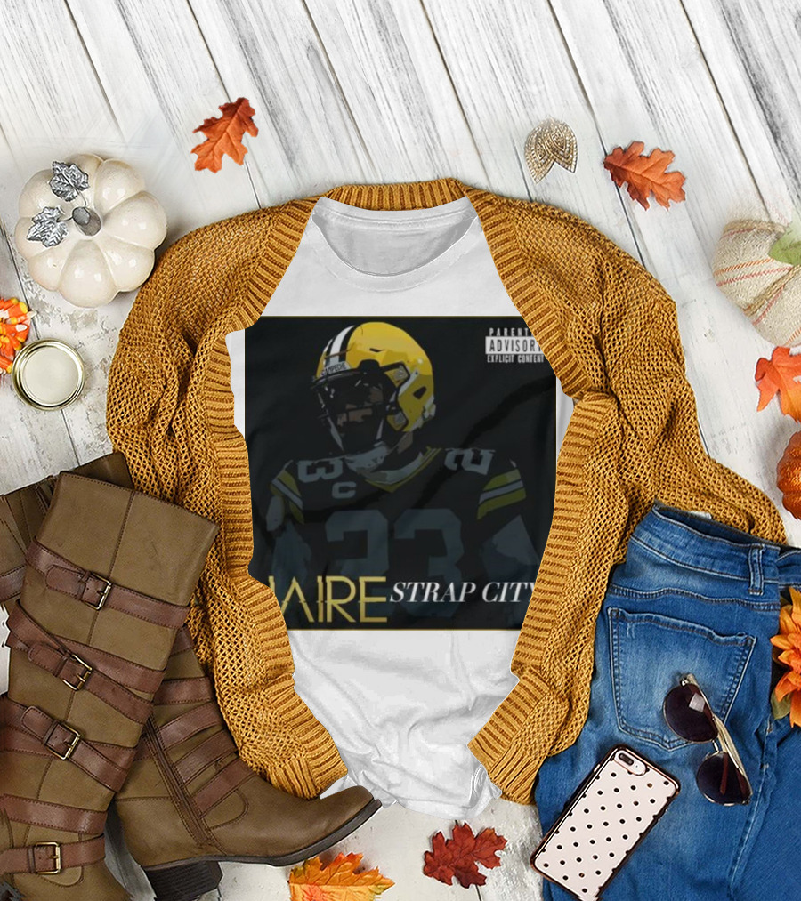 Jaire Strap City Parental Advisory Number 23 Football Helmet T-Shirt