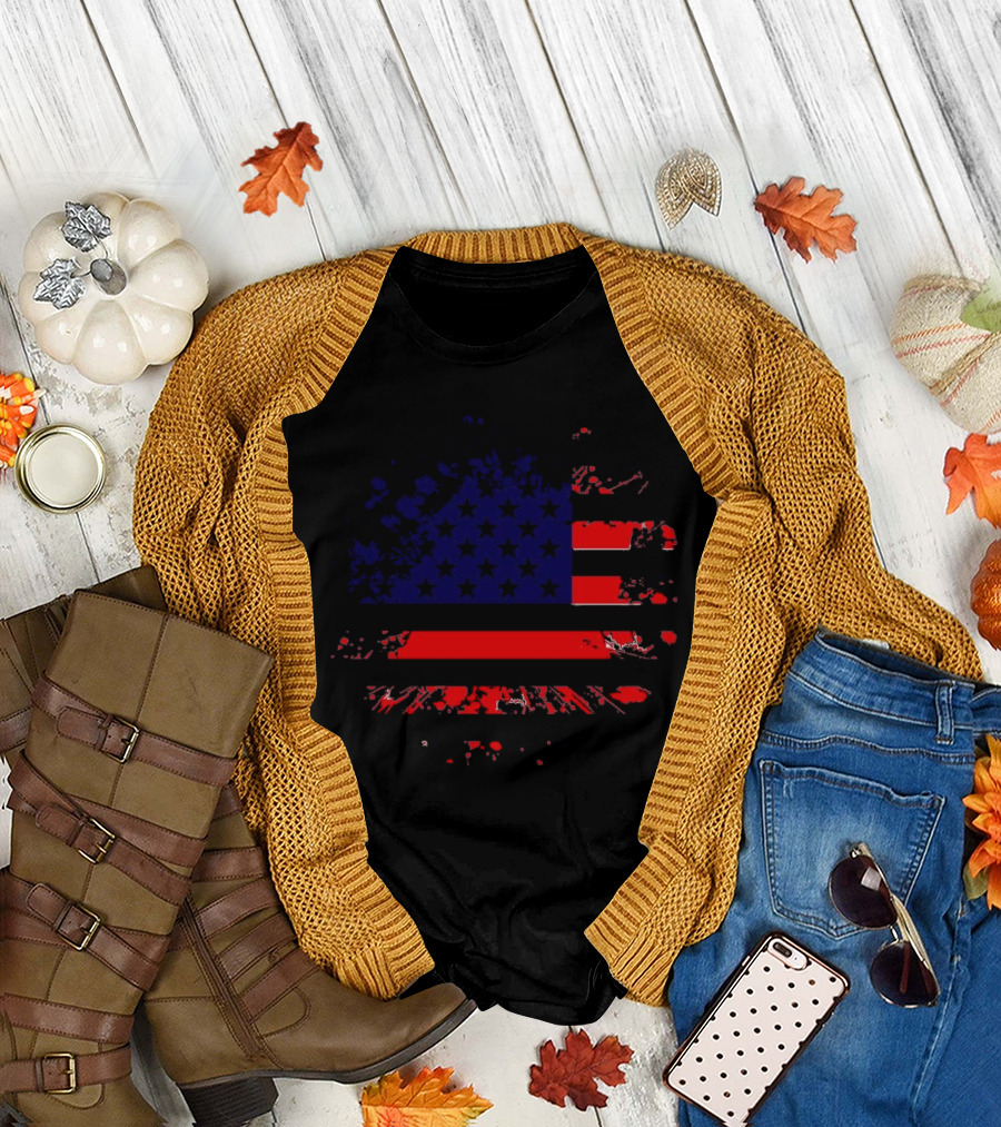 American Flag Grunge T-Shirt