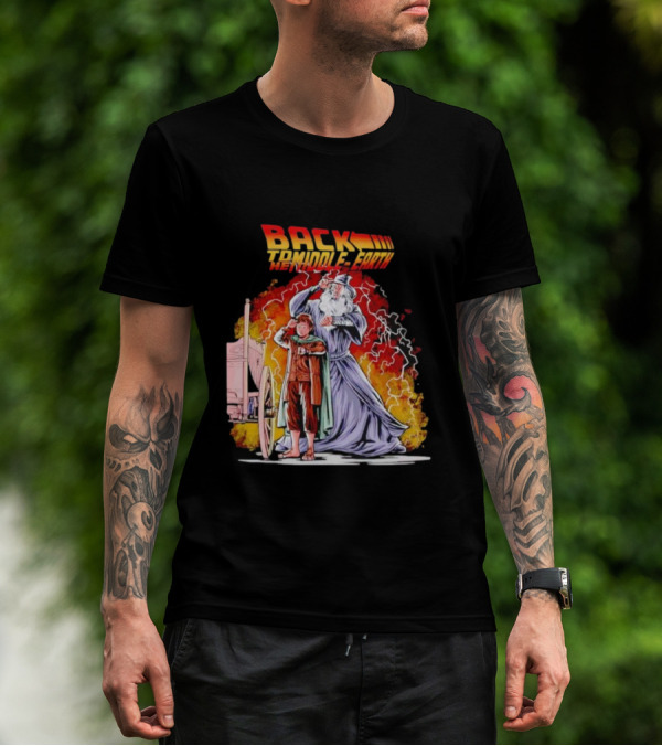 Back To The Middle-Earth Men's Time Travel Adventure Fusion T-Shirt