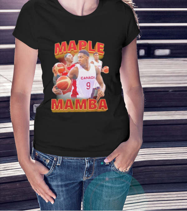 Maple Mamba Canada Basketball Player Number 9 T-Shirt