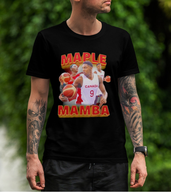 Maple Mamba Canada Basketball Player Number 9 T-Shirt