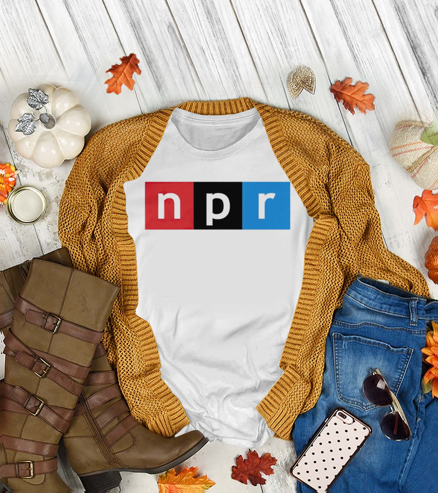 NPR Red Black Blue Iconic Logo Squares T-Shirt