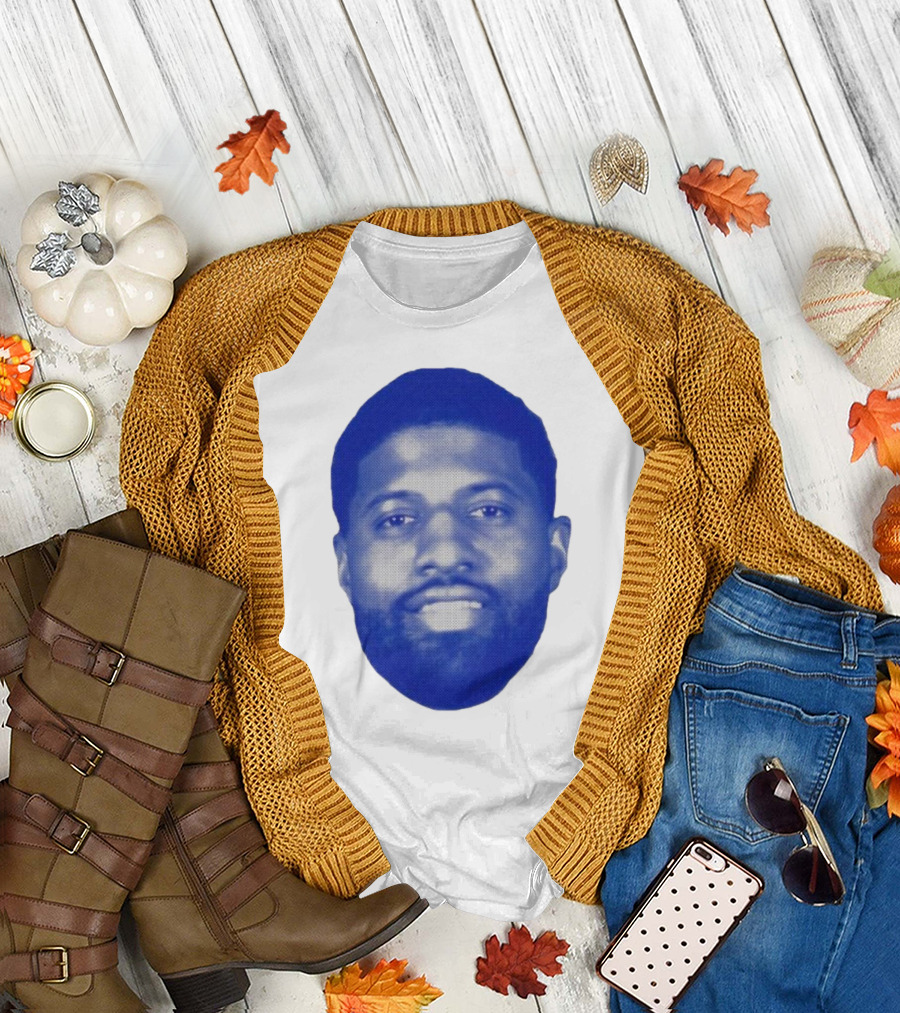 Paul George Blue Halftone Face T-Shirt