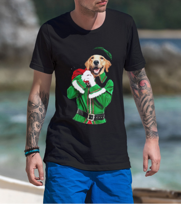 Charlie Personalized Santa Dog Christmas T-Shirt