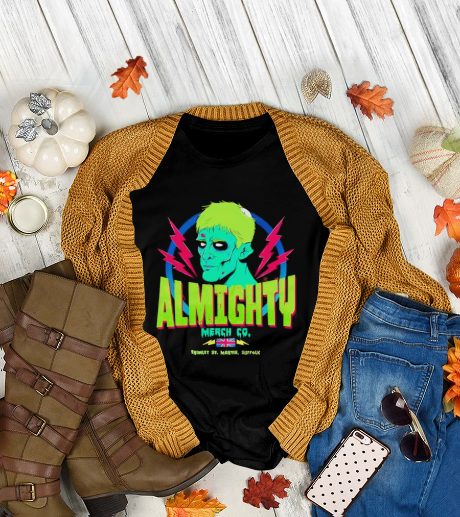 Almighty Merch Co. Frankenstein Illustration Trimley St. Martin Suffolk T-Shirt