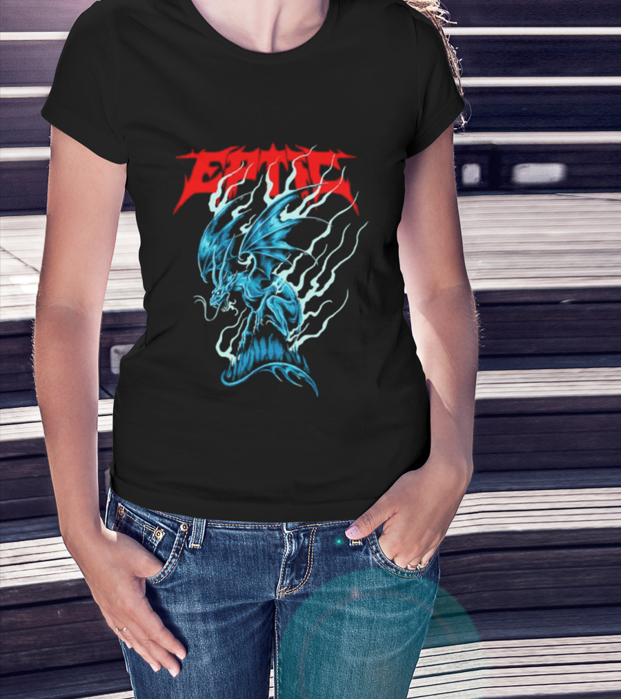 Eptic Blue Dragon Flame Art Collaboration With Yara Noe T-Shirt