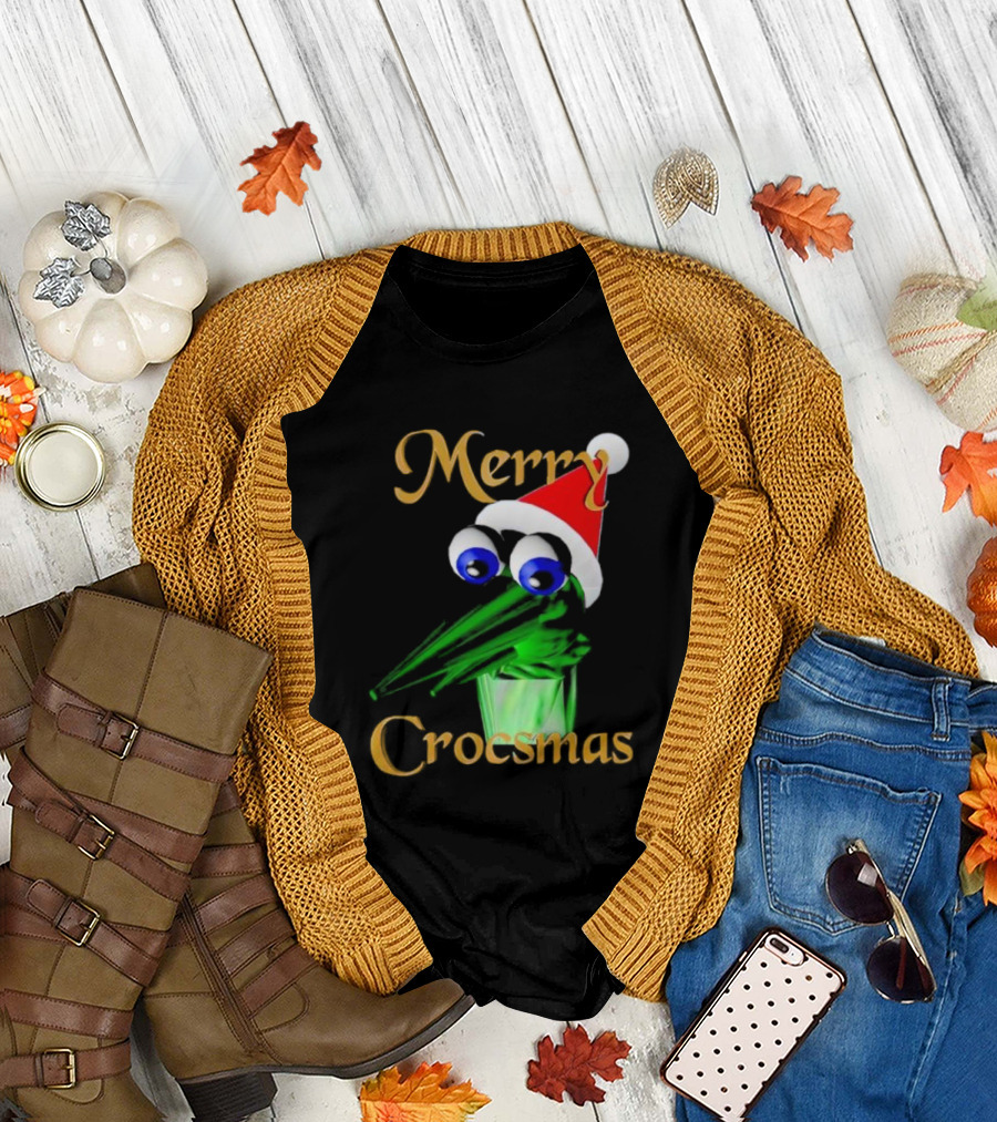 Merry Crocsmash Kekcroc Christmas Santa Hat T-Shirt