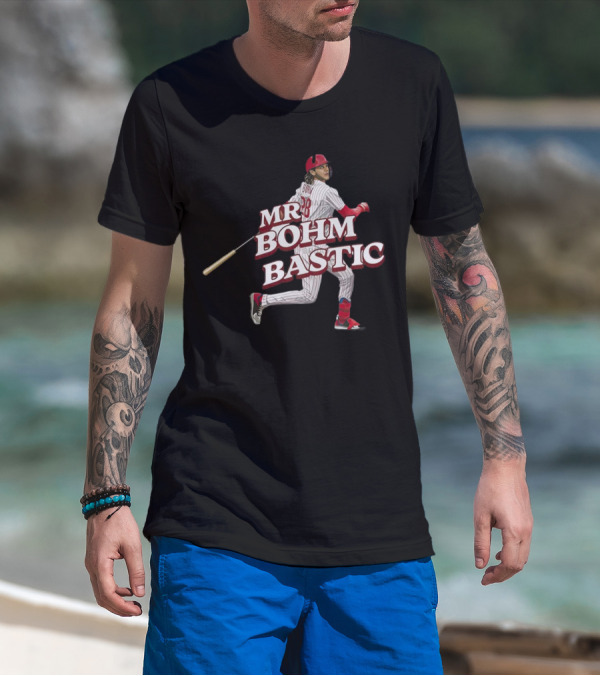 Mr Bohm-Bastic Philadelphia Phillies Baseball Player Action Pose T-Shirt