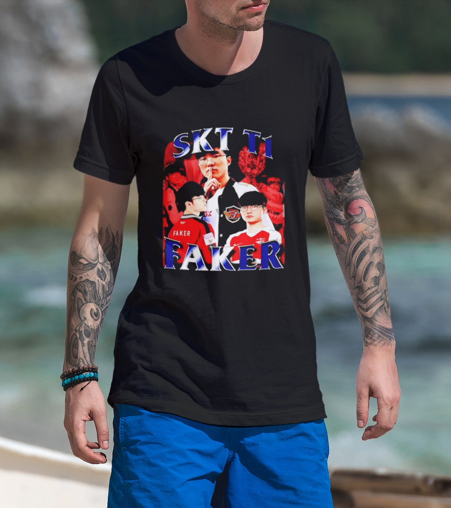 SKT T1 Faker Vintage Champion Legacy T-Shirt