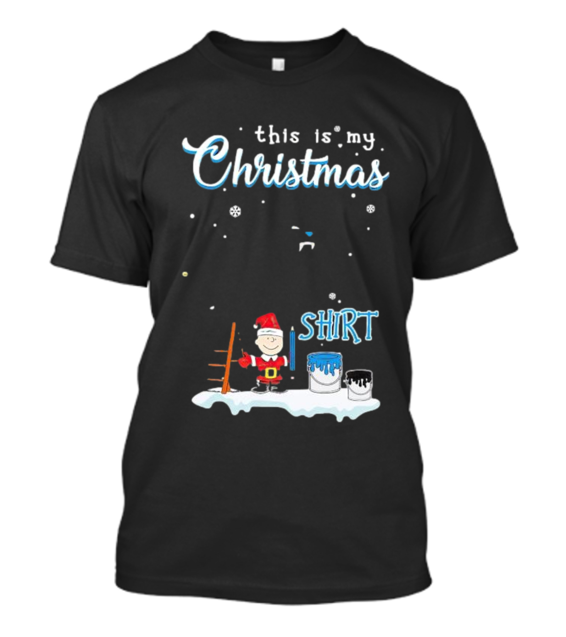 Snoopy And Charlie Brown This Is My Christmas Carolina Panthers T-Shirt
