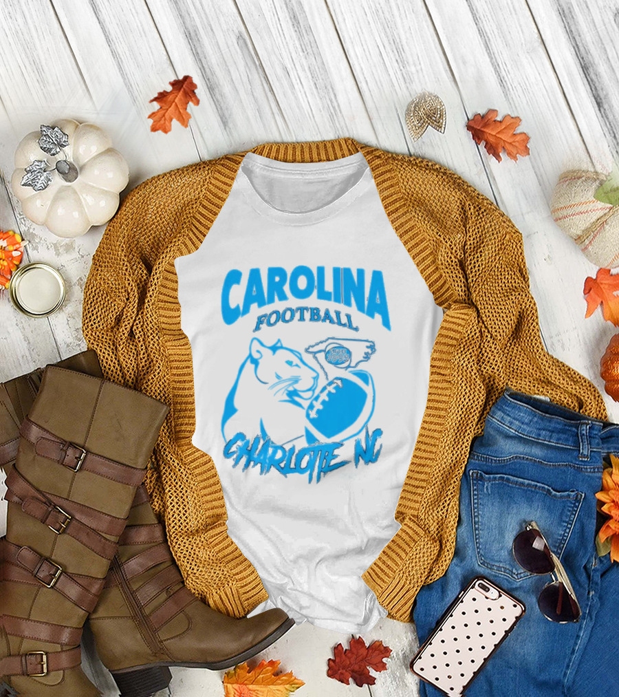 Carolina Football Since 1995 Charlotte NC Panther T-Shirt