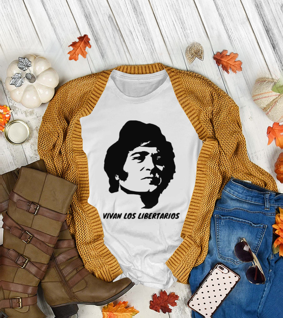 Vivan Los Libertarios Libertarian Iconic Face T-Shirt