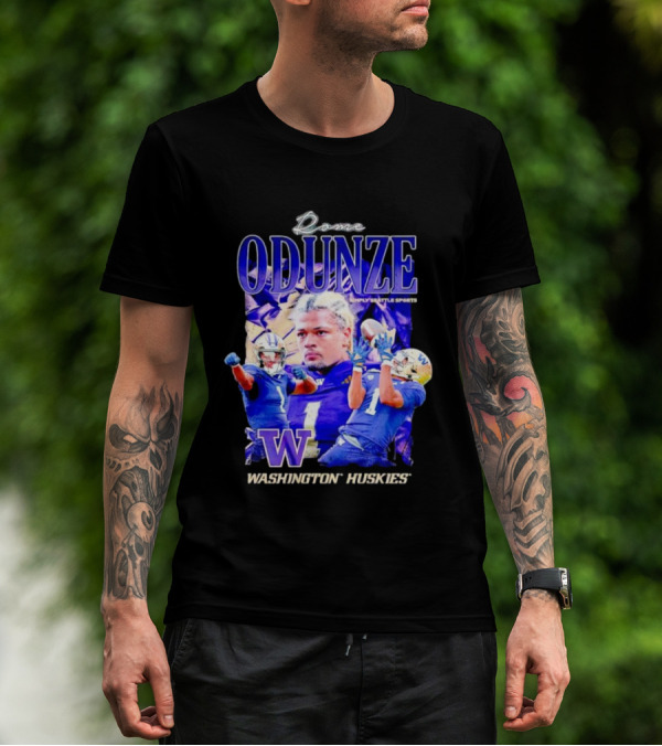Rome Odunze Washington Huskies Montlake Icon Vintage T-Shirt