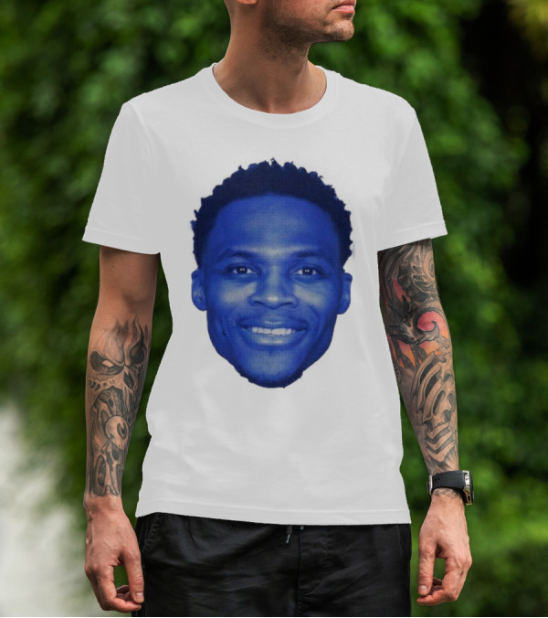 Westbrook Blue Half-tone Big Head T-Shirt