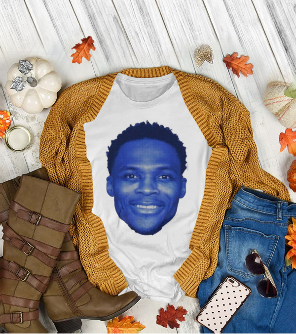 Westbrook Blue Half-tone Big Head T-Shirt