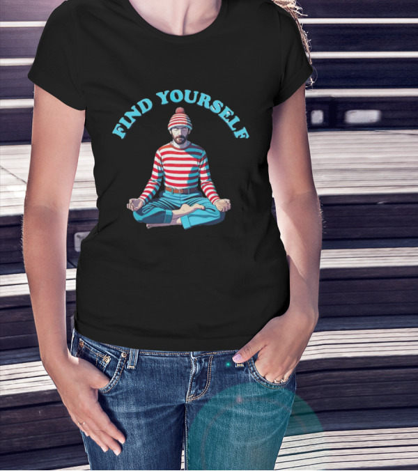 Find Yourself Where’s Waldo Meditation Concept T-Shirt