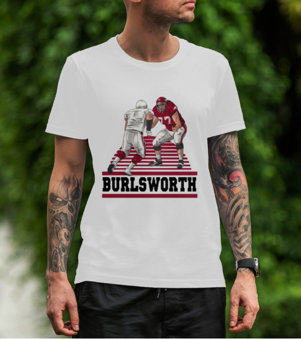Burlsworth Number 77 Football Player In Action Against Opponent T-Shirt