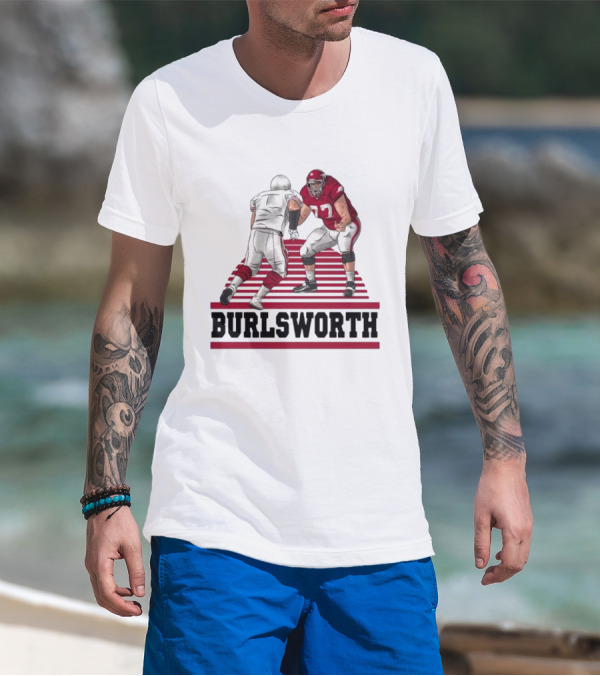 Burlsworth Number 77 Football Player In Action Against Opponent T-Shirt