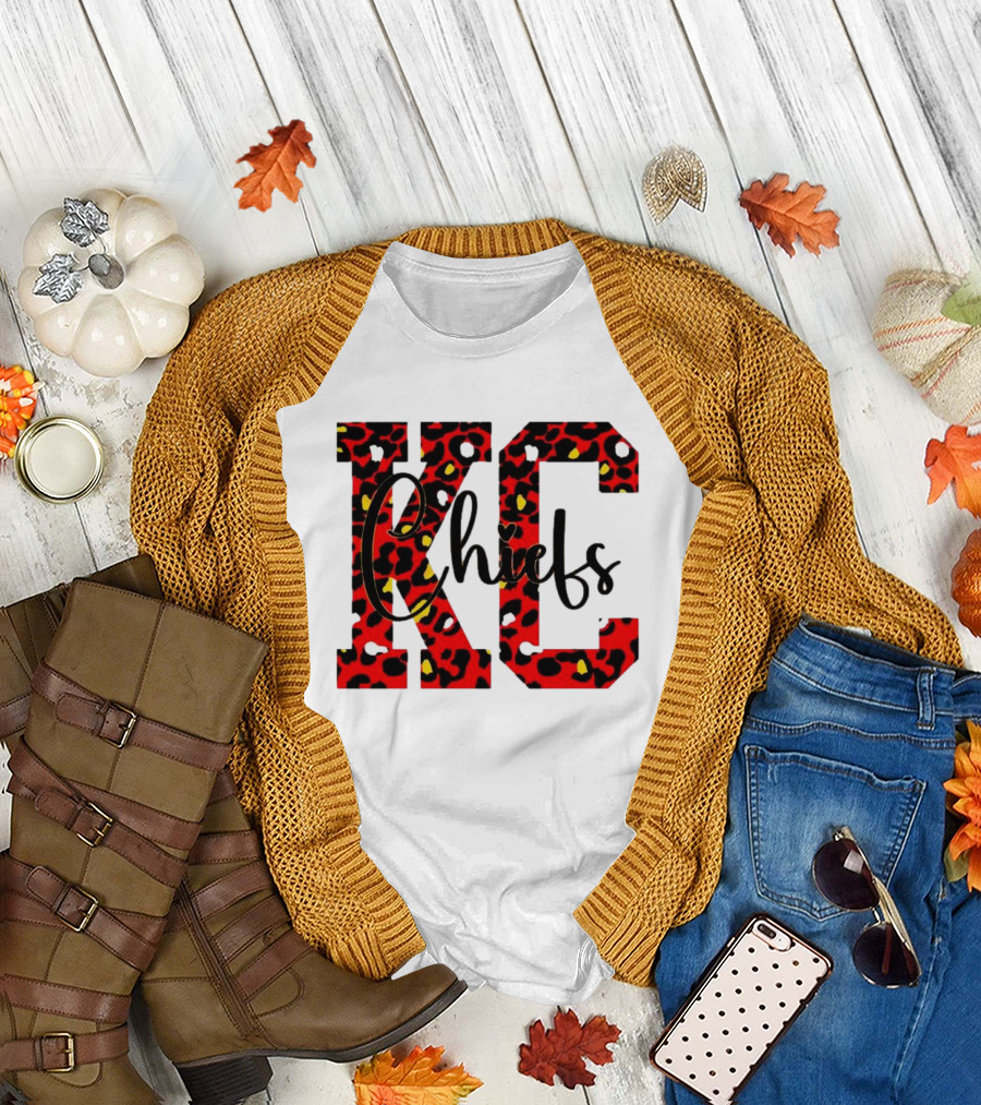 KC Chiefs Leopard Print T-Shirt