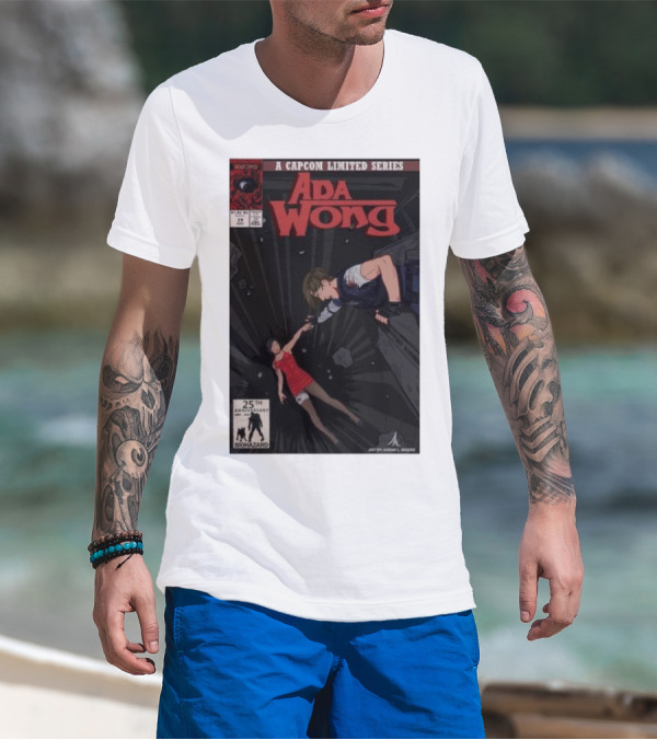 Ada Wong Biohazard 25th Anniversary Capcom Limited Series Comic Issue T-Shirt