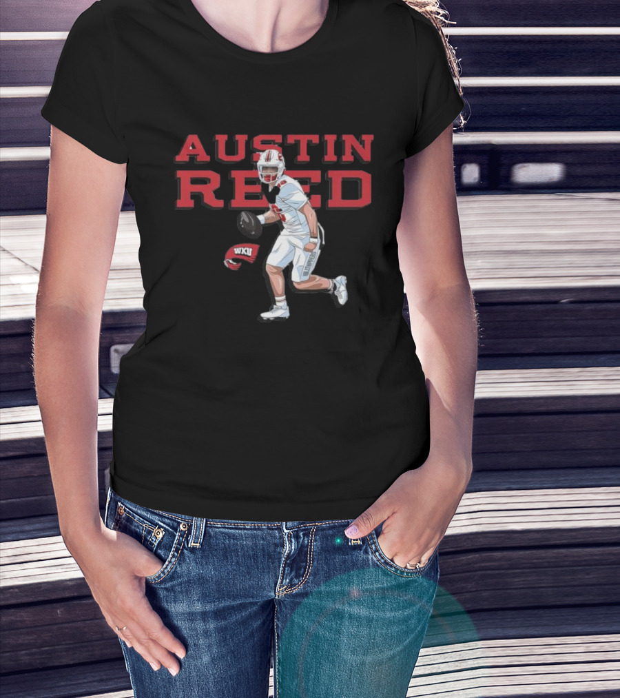 Austin Reed WKU Football Player Graphic With Helmet T-Shirt