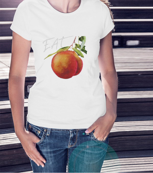EAT Juicy Peaches With Dewy Leaves T-Shirt