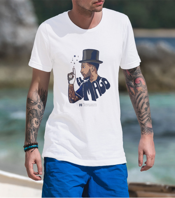 FC Cincinnati Luciano Acosta El Mago Magic Top Hat Tattoos T-Shirt