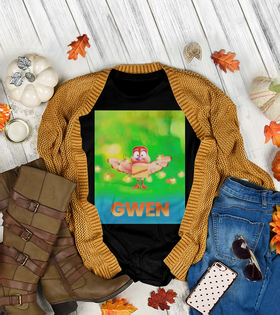 Migration Gwen Festive Bird Animation T-Shirt