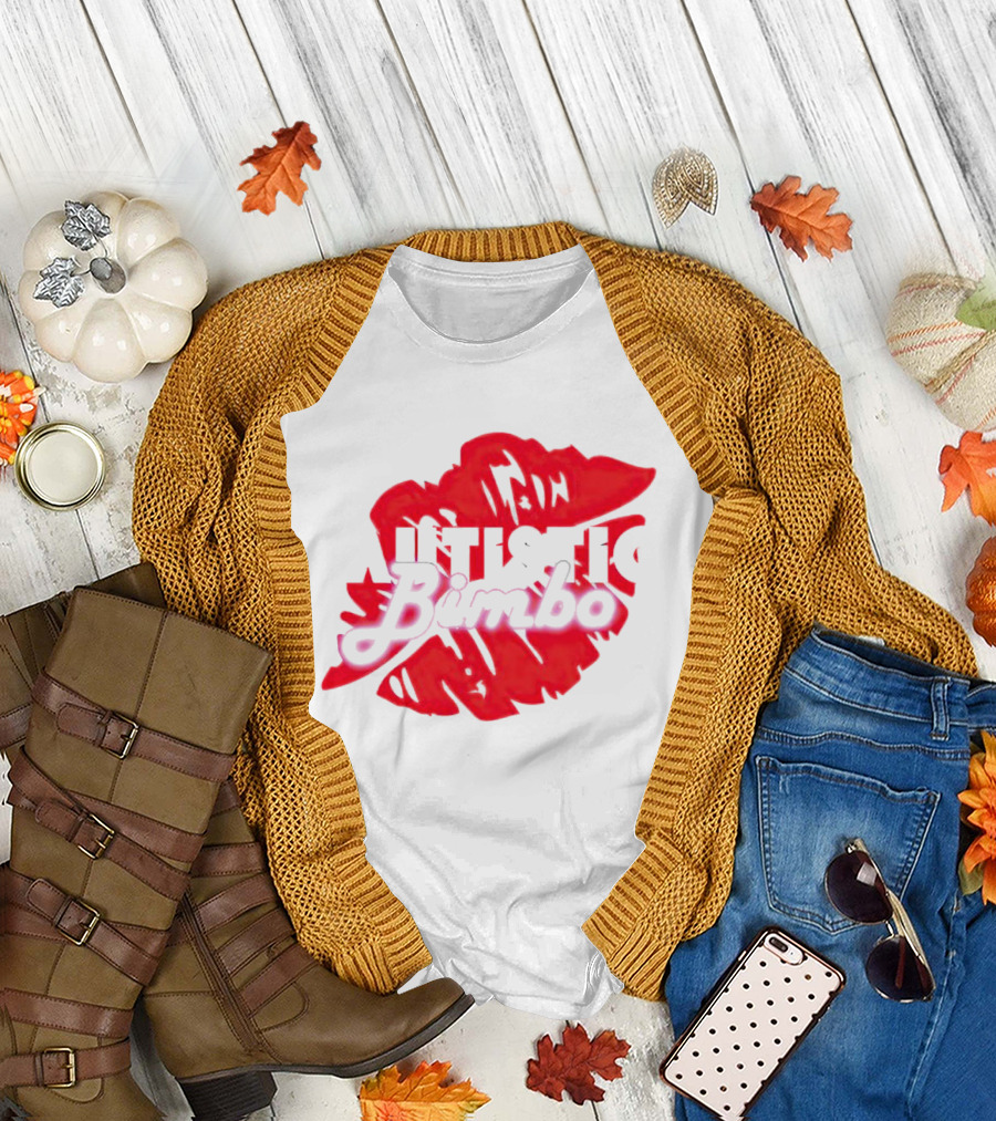 Autistic Bimbo Bold Red Lips T-Shirt